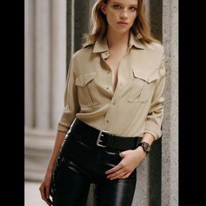 Lauren Ralph Lauren Cotton Chino Military Shirt